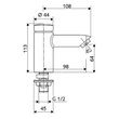 Baterie cu temporizator pentru lavoar, Schell, Petit SC, 021220699