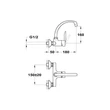 Baterie Mofém Mambo-5 cu pipă rotativă 180 mm și perlator anti-calcar