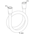 Furtun dus, infoliat in plastic, 1.6 m, 6105605-00, LOGOFLEX KLUDI