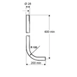 Teava legatura WC 600 x 200 FI 28 x 26 mm SCHELL 031000699