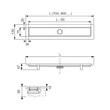 Grilă Quadratum din oțel inoxidabil pentru rigolă de duș TECElinus 900 mm, design elegant și funcționalitate superioară