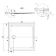 Cadita de dus patrata TAKO 90/3 SLIM CERSANIT S204-010