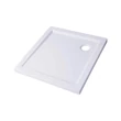 Vedere laterala cadita de dus patrata din ABS si acril 80 x 80 x 5 cm, RTA02 GLADYS