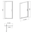 Usa pivotanta pentru cabina dus 80 x 185 cm, transparenta, Basic, CERSANIT S158-001