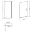 Usa pivotanta pentru cabina dus 90 x 185 cm, transparenta, Basic, CERSANIT S158-002