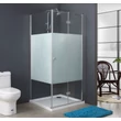 Set perete duș fix, cu dimensiunile 80 x 80 x 185 cm, din sticlă securizată de 5 mm, GLADYS, vedere ușa închisă