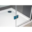 Set perete duș fix, cu dimensiunile 80 x 80 x 185 cm, din sticlă securizată de 5 mm, GLADYS, vedere balamale aliaj de zinc cu capac cromat