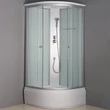 Cabina de dus din sticla securizata si aluminiu, 90 x 90 cm, echipata cu cadita de 35 cm si sifon, GLADYS