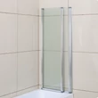 Paravan cada pliabil, 130 x 140 cm, sticla 4 mm, profil aluminiu cromat, GLADYS