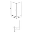 Cabina de dus de colt 80 x 80 x 190 cm, cu usa pivotanta, Arteco, CERSANIT S157-009