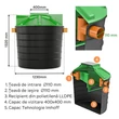 Fosă septică Eco-Bio Imhoff 5, polietilenă LLDPE, 1000 L, Ø110 mm, pentru 2-4 locuitori detaliu dimensiuni Ø1230 x H1320 mm