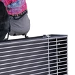 Gratar gradina din otel, FM Grill Premium, pe lemn si carbune, portabil, 58 x 30 cm