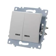 Intrerupator dublu, cu LED, montabil incastrat in doza de aparat, pentru uz interior, 9206-2N SCHELDEN
