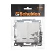 Intrerupator dublu, cu LED, montabil incastrat in doza de aparat, pentru uz interior, 9206-2N SCHELDEN