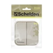 Intrerupator dublu, cu LED, PT IP20, montabil pe perete, 8002-02N SCHELDEN