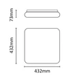 Plafoniera LED patrat, 72 W, cu telecomanda, 5000 lm, ASAL0202, ASALITE