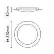 Plafoniera LED rotund, 72 W, cu telecomanda, 5000 lm, spark, ASAL0196, ASALITE