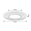 Plafoniera LED Taneli2 RABALUX 71314 schema de dimensiuni diametru 450 mm