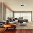 Plafoniera LED rotundă Taneli2 RABALUX 71314 montată pe tavan în living modern