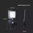 Corp de iluminat stradal LED, cu panou fotovoltaic si acumulator, 40 W, 4800 lm, lumina alb natural, VT-ST42, V-TAC