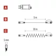 Sir luminos 100 LED-uri, 10 m, alb cald / alb rece, IP44, D1AC01, EMOS