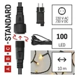 Sir luminos 100 LED-uri, 10 m, alb cald, IP44, D1AW01, EMOS