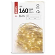 Ghirlanda luminoasa de Craciun cu 160 LED-uri nano, alb cald, 16 m, exterior și interior, timer, D3AW16, EMOS