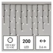 Ghirlanda luminoasa de Craciun cu 200 LED-uri, alb rece, 3.5 m, exterior si interior, D4CC01, EMOS