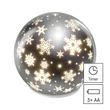 Glob de sticla cu LED-uri de Craciun - fulgi de zapada, 12 cm, 3x AA, interior, alb cald, cronometru, DCLW28, EMOS Glob de sticla cu LED-uri de Craciun - fulgi de zapada, 12 cm, 3x AA, interior, alb cald, cronometru, DCLW28, EMOS
