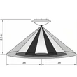 Corp de iluminat cu senzor infraroșu 360°, 2 x E27, fără sursă de lumină - diagramă detecție 360° până la 6 m