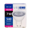 Bec LED GU10 7W, 220V, lumina Alb rece 6500K, LEDNEX