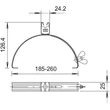 Suport conductor pe acoperis coama 8 mm 132 VA 5202833 OBO