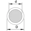 Conductor rotund pentru paratrasnet din otel zincat 10 mm,  cu invelis din PVC, RD 10-PVC 5021162 OBO