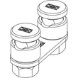 Piesa de legatura Rd 8-10 mm, dubla, cu piesa de strangere 5002 N-VA 5304270 OBO
