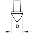 Varf penetrare pentru electrod de impamantare, 20 mm, 1819 20BP 3041212 OBO