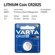 Baterie rotunda cu litiu 3 V, CR2025, VARTA Lithium