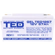 Acumulator 12V 67Ah GEL Deep Cycle TED Electric – vedere frontală