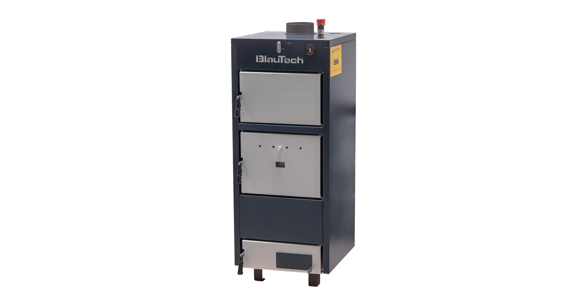 Cazan pe lemne din tabla de otel 28 kW PMSBM28B BlauTech