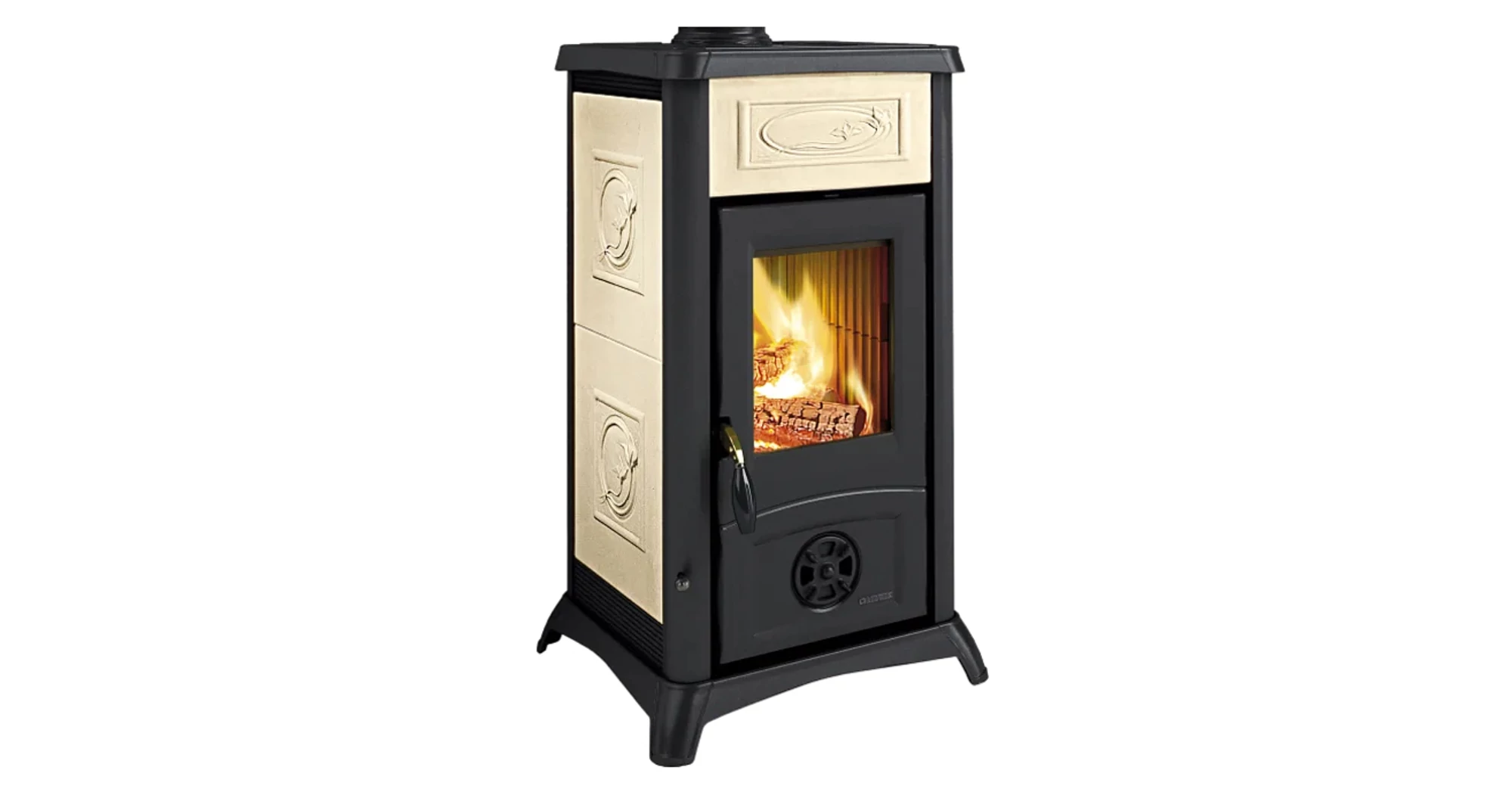 Soba tip șemineu pe lemne, 6 kW, pentru 172 m³, GEMMA LIBERTY, La