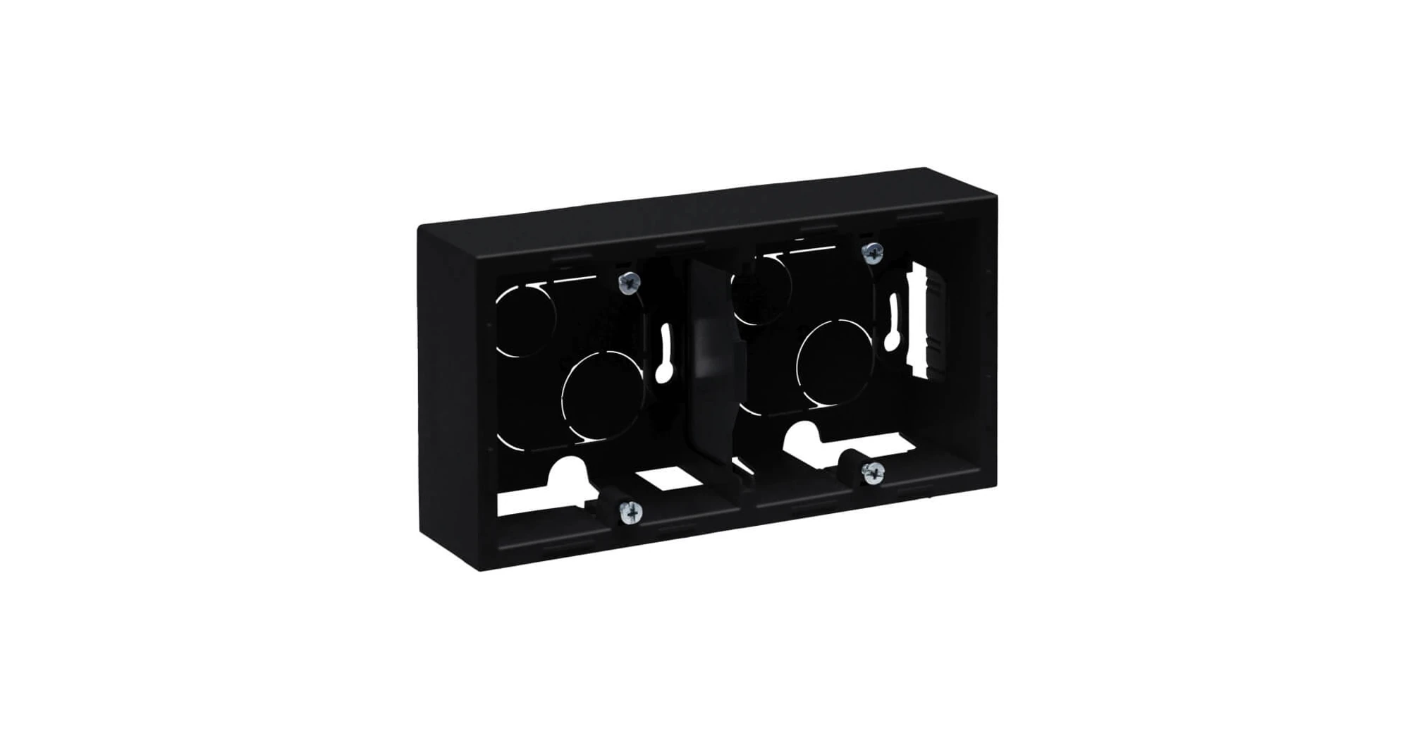Doza montaj aparent 2 posturi negru SUNO 721495 Legrand