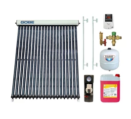 Pachet solar KIT S3, colector 20 tuburi vidate GOBE Plus, grup pompare Pumpfix SOLAR EASY, controler TECH EU-21ND3