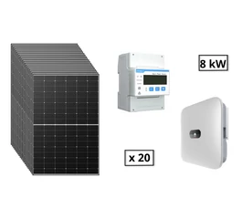 Pachet fotovoltaic trifazat 8 kW cu panou solar fotovoltaic 430 W LR5-54HTH-430M LONGi invertor solar ON/OFF Grid 8 kW SUN2000-8KTL-M1 HUAWEI si contor inteligent trifazat 100A/40 mA DTSU666-H HUAWEI