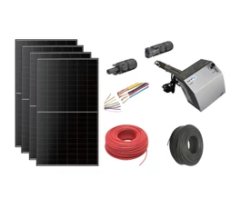 Pachet fotovoltaic 2 kW pentru apă caldă menajeră, 4 panouri LONGi 535 Wp, myPV ELWA 2000 W, cabluri și accesorii