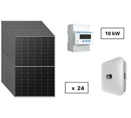 Pachet fotovoltaic trifazat 10 kW cu panou solar fotovoltaic 435 W LR5-54HTH-435M LONGi invertor solar ON/OFF Grid 10 kW SUN2000-10KTL-M1 HUAWEI si contor inteligent trifazat 100A/40 mA DTSU666-H HUAWEI