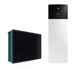 Pompa de caldura 16 kW pentru incalzire si apa calda menajera unitate interioara Daikin Altherma 3 H HT ETVH16S23E9W cu rezervor de 230 L si incalzitor electric rezerva de 9 kW + unitatea exterioara Daikin Altherma 3 H HT EPRA16DW17 trifazic