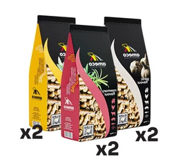 Mix Peleti pentru gratar cu aroma de rozmarin, salvie, usturoi - 1 kg / sac, AMECO - 6KG