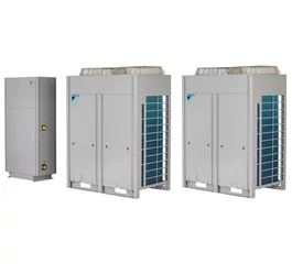 Pompă de căldură pentru încălzire și răcire, cu unitate interioară Daikin SEHVX64BAW 64 kW cu 2 unități exterioare Daikin, SERHQ032BW1 32 kW