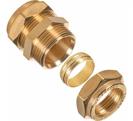 Racord de strângere drept, alamă, pentru țeavă de cupru Ø 22 mm, compatibil EN 1057, Comap JEVCO