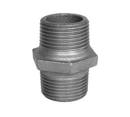 Niplu din fonta zincata 1/2" cu filet exterior-exterior