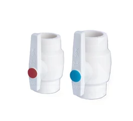 Robinet de trecere cu bila PPR alb 20 x 20 mm SPK Robinet de trecere cu bila PPR alb 20 x 20 mm SPK